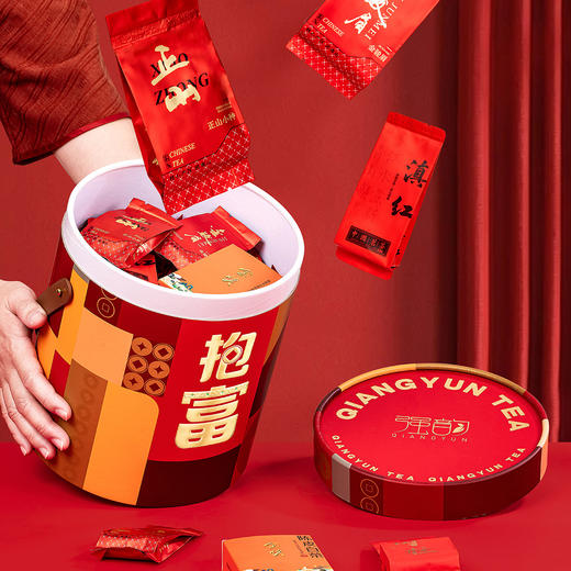 强韵 “抱富” 五大名茶礼盒组合茶礼（4-1209） 商品图0