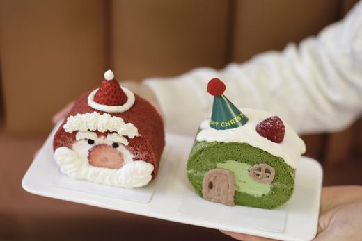 圣诞老人与雪屋｜蛋糕卷双拼（红丝绒草莓卷+抹茶开心果卷） 商品图4