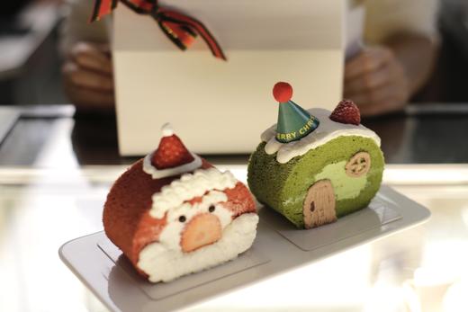 圣诞老人与雪屋｜蛋糕卷双拼（红丝绒草莓卷+抹茶开心果卷） 商品图2