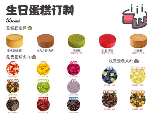 【100%动物奶油】水果蛋糕8英寸（九选一） 商品图1