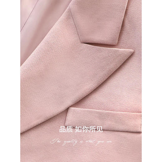 COCOBELLA[浪漫粉]阔肩短款西装外套25春品质通勤西服SI3010B 商品图2