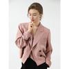 COCOBELLA[浪漫粉]阔肩短款西装外套25春品质通勤西服SI3010B 商品缩略图3