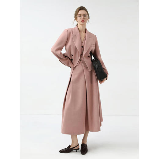 COCOBELLA[浪漫粉]阔肩短款西装外套25春品质通勤西服SI3010B 商品图1