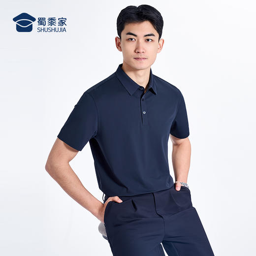 【二代无痕压胶翻领polo衫】凉感透气翻领短袖 冰丝高弹半袖上衣L005 商品图9