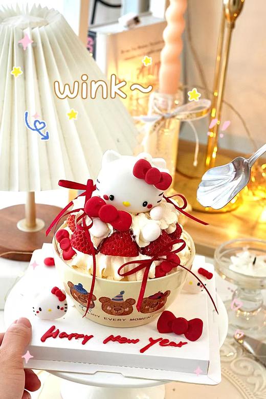 【限定】草莓碗Kitty蛋糕 商品图2