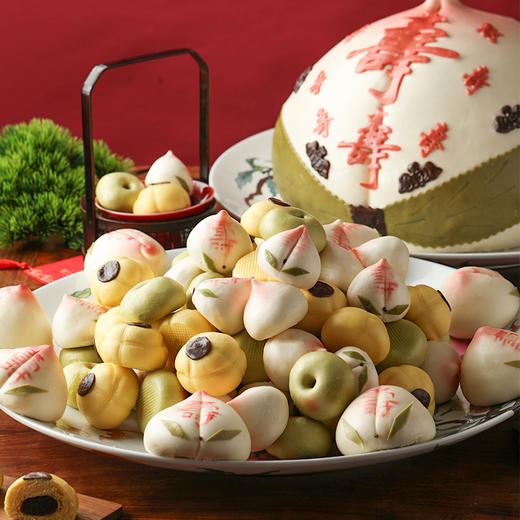 御茶膳房寿桃老人祝寿生日糕点心万事如意过寿礼品大寿桃馒头礼盒 商品图2