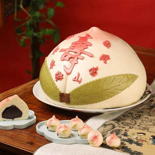 御茶膳房【万寿无疆大礼担】老人生日祝寿庆寿寿桃传统手工艺礼 商品图11