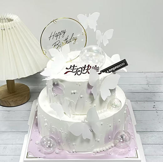 白蝴蝶女孩蛋糕 商品图0
