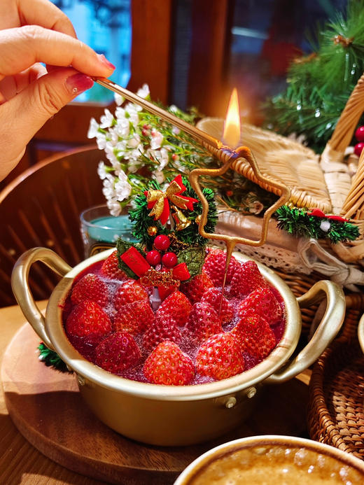 蒸蒸日上，草莓蛋糕，赠送餐具5套，烟火蜡烛 商品图3