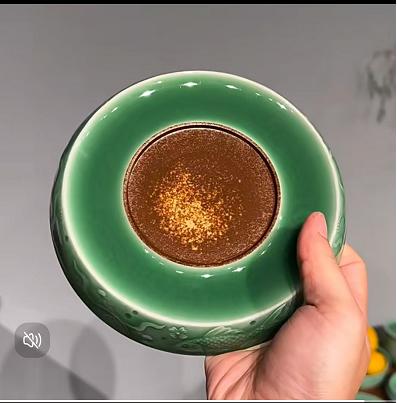 【特惠6折，仅1件，无货退款】茶承壶承干泡台壶托茶具填釉草木灰高端陶瓷茶壶垫本土斋-鱼藻壶承17CM宝相壶承（蓄水）16.7CM【不支持补差，非质量问题不退不换】S 商品图3