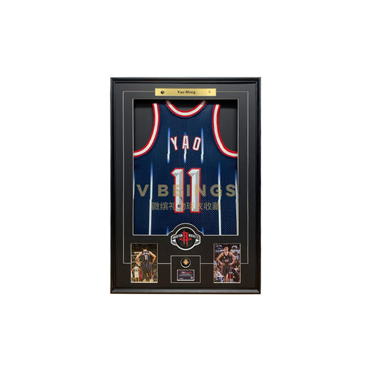 收藏系列 姚明 火箭队11号蓝色球迷版 亲笔签名球衣 商品图0