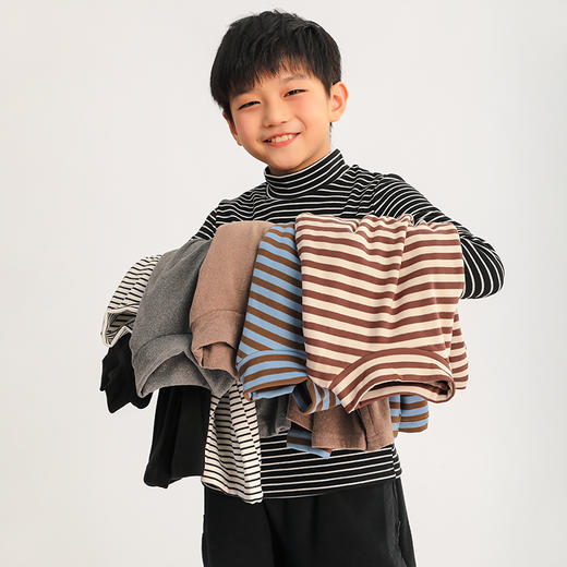 【2025反季特价清仓】龙之涵  亲子款“小暖炉”半高领打底衫 抗静电 婴幼儿A类标准 7色可选 90-175码 商品图5