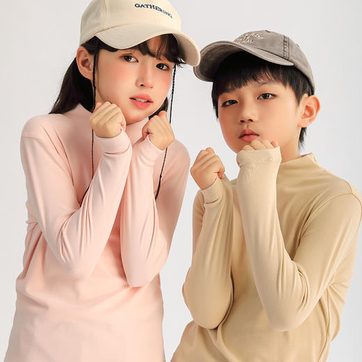 【2025反季特价清仓】龙之涵  亲子款“小暖炉”半高领打底衫 抗静电 婴幼儿A类标准 7色可选 90-175码 商品图7