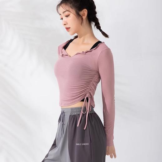 【147元任选3件】跃牌【蚂蚁运动】系列 瑜伽服上衣女休闲跑步训练运动速干T恤T2508（活动产品，收货7天内支持退换） 商品图4