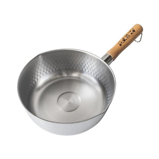 【清仓7.5折，无货退款】燕人之匠樱花手柄不锈钢雪平锅奶锅辅食锅煮面锅汤锅20CM/24CM 商品图3