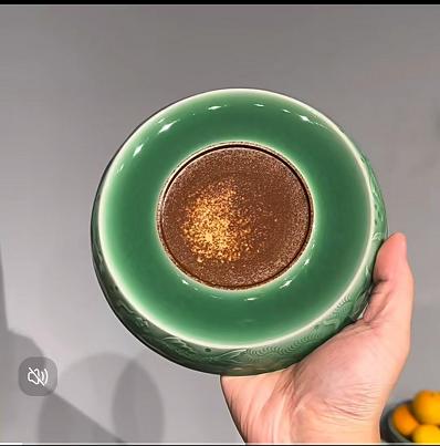 【特惠6折，仅1件，无货退款】茶承壶承干泡台壶托茶具填釉草木灰高端陶瓷茶壶垫本土斋-鱼藻壶承17CM宝相壶承（蓄水）16.7CM【不支持补差，非质量问题不退不换】S 商品图4