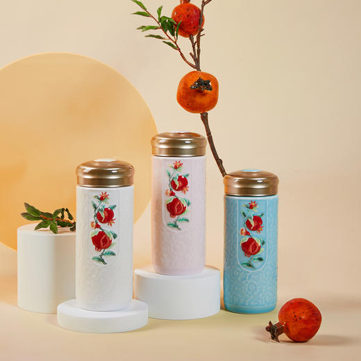 榴花硕果随身杯 双层330ml 商品图1