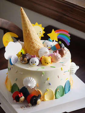 「Disney·迪士尼叠叠乐2.0」100%动物奶油（附图6寸·提前3小时预订）