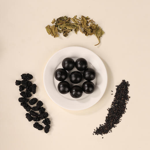 正安国货· 九蒸九晒桑麻丸 以黑养黑元气充沛 黑芝麻桑叶桑葚冬日温养 桑麻丸 200g/盒   商品图2