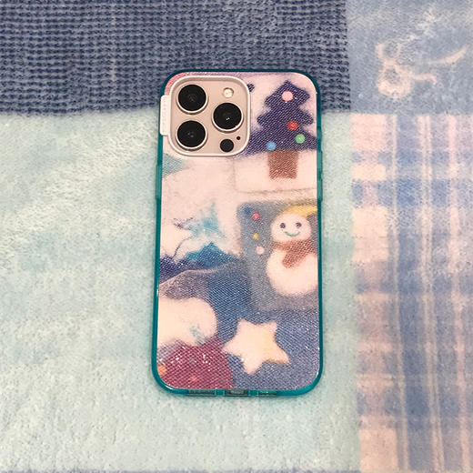 【漂浮记忆·手机壳】晚安雪人 POPCASE手机壳 MagSafe Popcase磁吸款 蓝色 日月星 圣诞 iPhone 16/15/14/13 商品图1