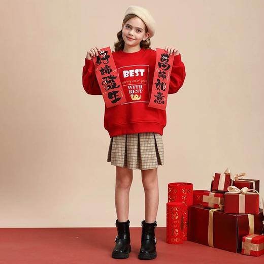 【2025新品年服】龙之涵 亲子款糯糯绒加厚卫衣 中大童一体绒秋冬新款保暖上衣 婴幼儿A类标准 商品图6