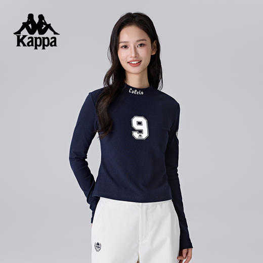 kappa卡帕背靠背新款圆领运动长袖t恤女款修身复古套头衫卫衣上衣K0F22TC01 商品图1