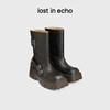[福利价]lost in echo2024秋冬新款棕色方头宽筒厚底机车靴短靴中筒靴子女 商品缩略图0
