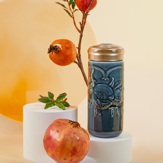 石榴喜果随身杯 双层330ml 商品图1