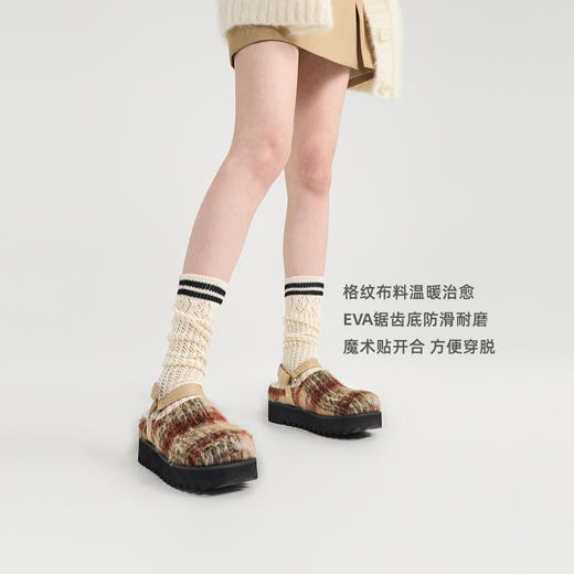 [福利价]lost in echo2024秋季新款外穿厚底增高双条带魔术贴勃肯拖鞋女 商品图2