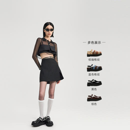 [福利价]lost in echo2024秋季新款外穿厚底增高双条带魔术贴勃肯拖鞋女 商品图1