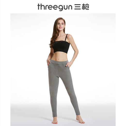 Threegun三枪 【抓绒】女士铅笔裤长裤-60575B011 商品图2