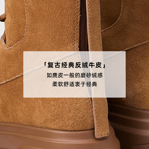 马君妍同款lost in echo户外厚底米奇头巴恩风真皮马丁靴大黄靴 商品图3