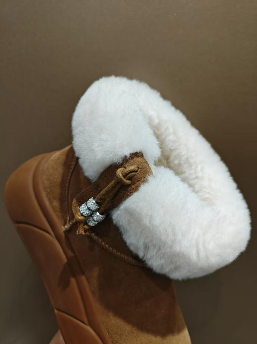 西村名物2024年冬季新款加毛保暖超轻厚底防滑毛毛靴X24DS48341 商品图7