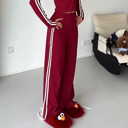 跃牌【禅语梵心】高腰收腹运动宽松直筒长裤女速干跑步显瘦裸感瑜伽裤CK3033 商品图3