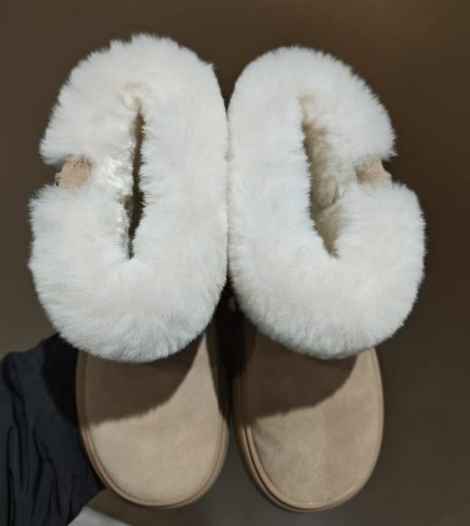 西村名物2024年冬季新款加毛保暖超轻厚底防滑毛毛靴X24DS48341 商品图4