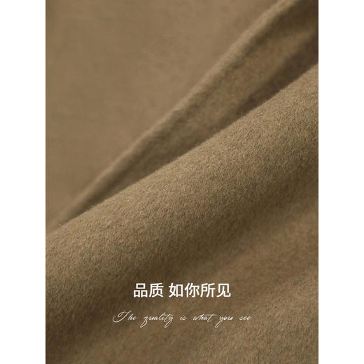 COCOBELLA手工双面呢羊毛连衣裙25春新年款叠穿毛呢裙FR7083 商品图3