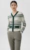 朗姿 条纹羊毛针织衫V领修身小开衫LCEK04KCD248M51 商品缩略图3