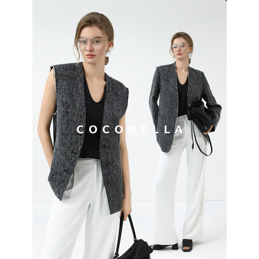 【秒杀】COCOBELLA通勤商务休闲裤女2025早春防晒高腰打褶西裤PA0028 商品图1