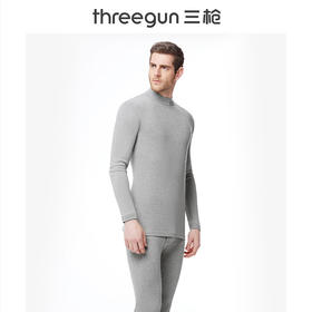 【社群专享】Threegun三枪 【舒肤厚棉】半高领男士保暖内衣套装-22743D021