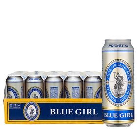 蓝妹易拉罐啤酒 4.5%vol  500ml*18罐