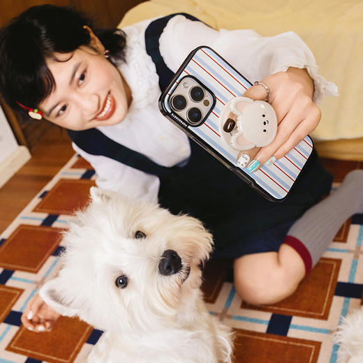 【冬眠计划】红蓝条纹 POPCASE手机壳 MagSafe Popcase磁吸款 白色 条纹 iPhone17/16/15/14 商品图1