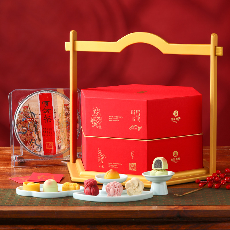 御茶膳房新年年货糕点茶叶礼盒装过年春节送礼长辈走亲戚高档礼品 内务府从