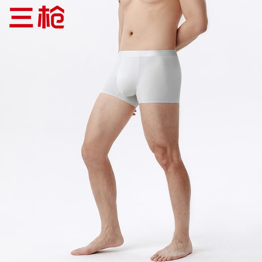 Threegun三枪 【冰丝】无痕男士平角短裤四角内裤（1条装）-50783B031 商品图3