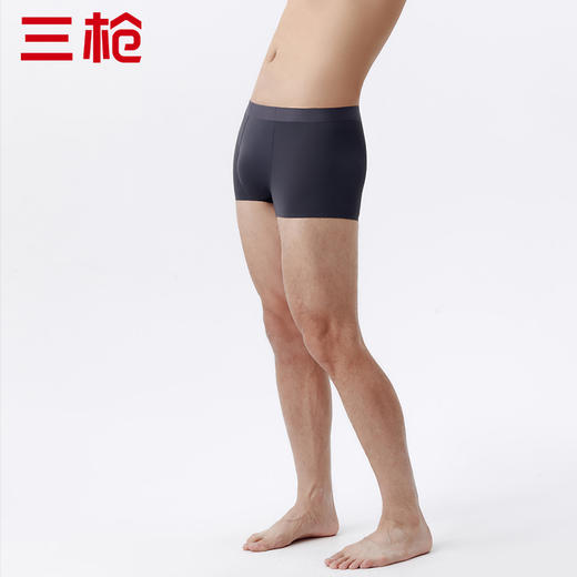 Threegun三枪 【冰丝】无痕男士平角短裤四角内裤（1条装）-50783B031 商品图2
