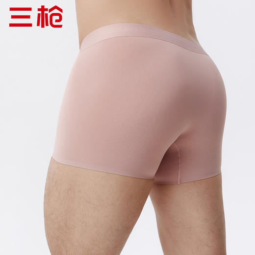 Threegun三枪 【冰丝】无痕男士平角短裤四角内裤（1条装）-50783B031 商品图7