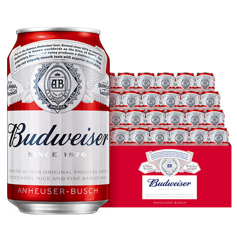 国产百威易拉罐  3.6%vol 310ml*24瓶
