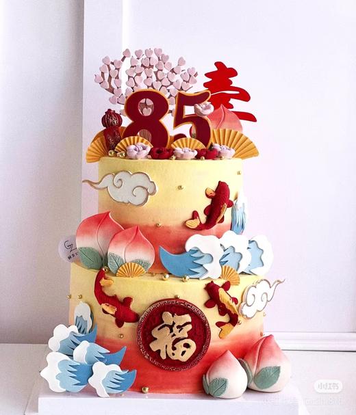 双层祝寿蛋糕 商品图0