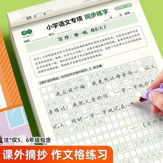 同步新教材【小学语文专项】下册同步练字视频教程（会读二类字会写一类字）组词造句笔顺笔画规范书写练字帖 商品图4