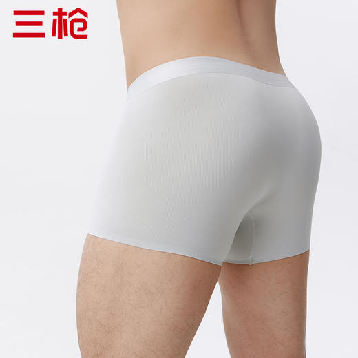 Threegun三枪 【冰丝】无痕男士平角短裤四角内裤（1条装）-50783B031 商品图6