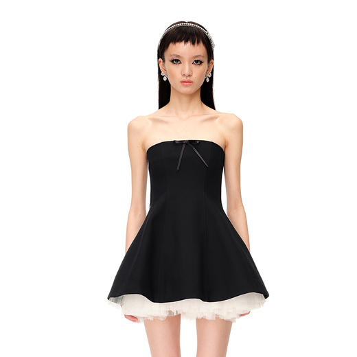 【SALE】【SHUSHUTONG】蕾虎设计感甜美时尚抹胸蓬蓬两件套A字裙 商品图3